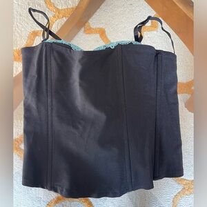 Fire Los Angeles Black Corset with Hook Closure